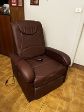 Poltrona relax elettrica in simil pelle