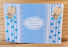 ?? Nascita Gemelli Biglietto Auguri Con Busta 