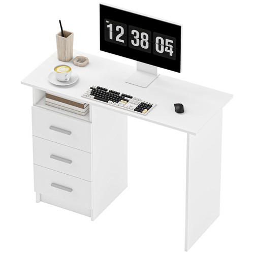 Homcom scrivania con cassetti - scrivania,