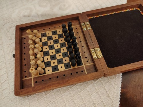 Scacchiera legno viaggio - in,