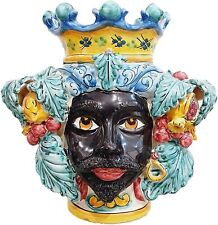 TESTA DI MORO H30 CERAMICA DI CALTAGIRONE 