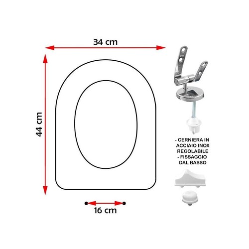 Sedile copriwater compatibile - sedile,