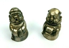 STATUA COPPIA  Vintage Peltro Cesellato A Mano Pewter Figurine VINTAGE  Monaco