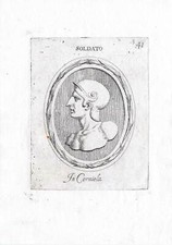 Rara stampa antica - SOLDATO -