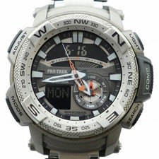 Orologio Casio Pro Trek PRG-280D Uomo Quarzo Digitale-Analogico, Argento Usato dal Giappone