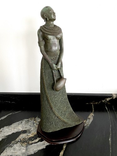 Scultura donna africana - , in