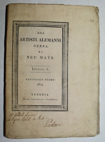 Artisti alemanni ediz 1819 - artisti,