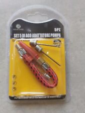 Kit 5pz Gonfiaggio Per Compressore Gonfia Aria Ago Spillo Palloni Palla Calcio