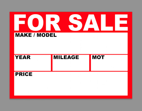 Cartello vendita auto - ,