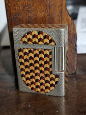 Accendino Dupont lighter briquet feuerzeug ライター in argento e legno Sterling wood