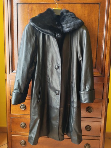 Cappotto vera pelle - vera, nero
