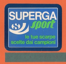 Adesivo Sticker Vintage Autocollant Aufkleber SUPERGA SPORT Scarpe dei Campioni