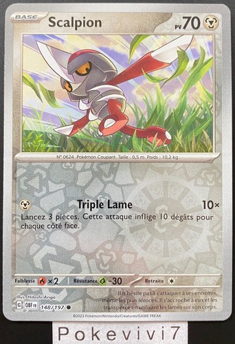 Carte pokemon scalpion 148 - carte, 148/197