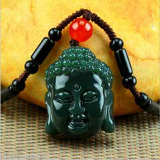Collana Cina 100% naturale nefrite giada etiana Rulai testa di Buddha giada pendente