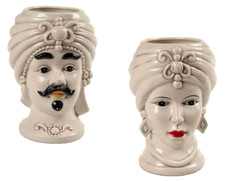 COPPIA VASO TESTA DI MORO UOMO