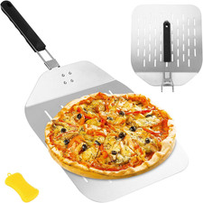 Pala per Pizza Corta Forata, Professionale Acciaio Inossidabile, Supporto Di Una