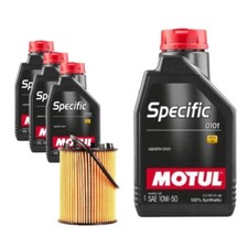 4 LITRI MOTUL 10W-50 ABARTH 0101 OLIO MOTORE + FILTRO OLIO PUNTO 500 595 695 16V