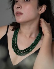 Collana Perline Verdi 3 Strati