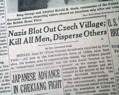 Lidice massacro cecoslovacchia - lidice,