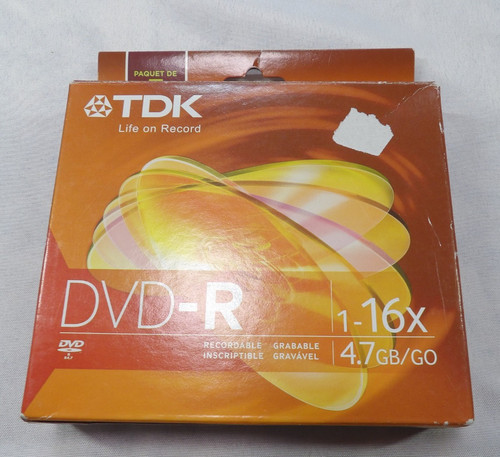 Tdk dvd 16x 7 - tdk, gb/go