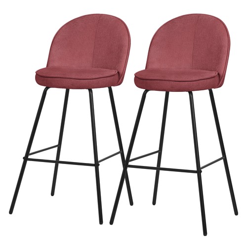 Set sgabelli bar rosso in - 2,