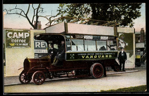 Cartolina autobus britannico - cartolina,