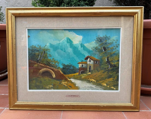 Dipinto olio tela - su,
