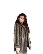 Vera pelliccia di procione per donna - Taglia M ITA