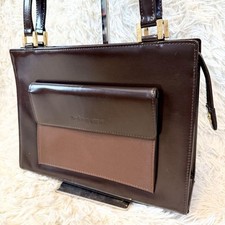 Borsa tote Yves Saint Laurent elegante in pelle marrone