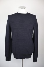 EMPORIO ARMANI MAGLIONE VINTAGE UOMO TG M MAN SWEATER CASUAL LOGO VISCOSA POLI