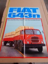 RARO MANIFESTO POSTER ORIGINALE CAMION FIAT 643 N 643N