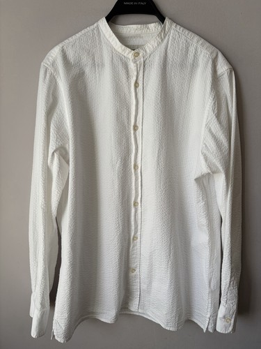 Camicia bianca waffle con