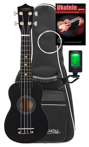 Ukulele soprano nero legno uku - ukulele,