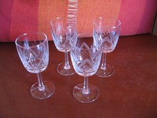 Set di 4 bicchieri vetro lavorati - vintage