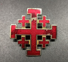 RARA Spilla Smaltata Ordine Equestre del Santo Sepolcro di Gerusalemme (DIFETTI)