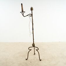 LAMPADA DA TERRA PORTA CANDELA IN FERRO BATTUTO