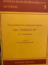 1983 MANOSCRITTO AUTOGRAFO E INEDITO DELL'ENRICO IV DI PIRANDELLO