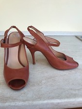 Scarpe sandali Dolce&gabbana originale in pelle n. 38.5 colore ruggine/marrone