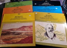 Lotto Stock di 6 Dischi in Vinile 33giri Musica Beethoven Brahms Bach