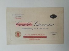 Castelli Giacomini Rudge Indian Automobili Opel Moto Cartolina Pubblicitaria