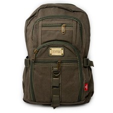 Zaino verde tela jeans vintage