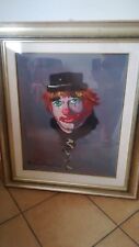 Clown Olio su tela di Romano Mussolini  60 x 40