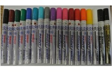 PENNARELLO INDELEBILE COLORATO MARCATORE VERNICE SMALTO PAINT MARKER 18 COLORI