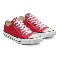 Converse Chuck Taylor All Star Ox Scarpe Basse Sneakers in Tela Rosse Red 36,5