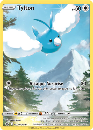 Carte pokémon tylton - pokémon,