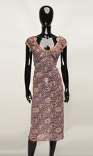 Abito vintage Kookai Y2K Euro Cottagecore maglia floreale pizzo orlo spalline taglia 2