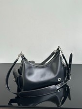 Coach CAM20 Pocket Juliet Bag 30 borsetta tracolla pelle nera donna outlet