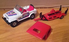 Majorette Jeep LAREDO Race Team con Carrello Serie Supermovers 1995 Scala 1:32