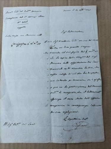 Teramo 1821 documento antico - 1821,