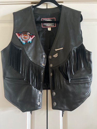 Giubbotto moto pelle frange - pelle,